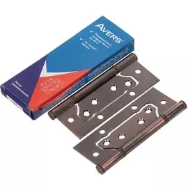 Петля накладная для деревянных дверей, с 2 подшипниками, Avers, 125х75х2.5 мм, B2-AC, 19899, медь