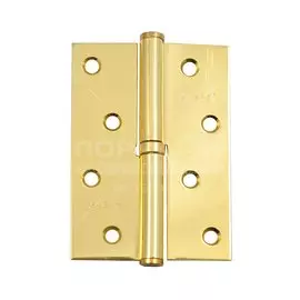 Петля для деревянных дверей, Avers, 100х75х2.5 мм, правая, 5-B-G-R, 30707, с подшипником, золото