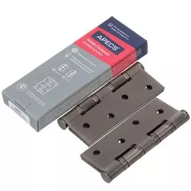 Петля врезная для деревянных дверей, Apecs, 100х70х3 мм, B4-Steel-GRF, 23229, универсальный, с 4 подшипниками, графит