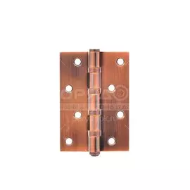 Петля врезная для деревянных дверей, универсальный, с 4 подшипниками, Avers, 100х70х2.5 мм, B4-AC, 17636, медь