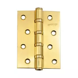 Петля врезная для деревянных дверей, Apecs, 100х70х3 мм, B4-Steel-GM, 13729, универсальный, с 4 подшипниками, матовое золото