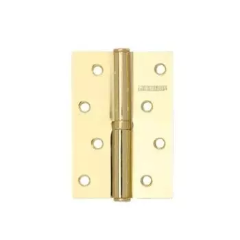 Петля врезная для деревянных дверей, Аллюр, 100х70х2.5 мм, левая, L1-LH-1BB-BP, 1132, 2 шт, коробка, латунь