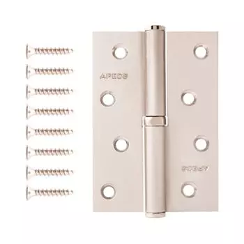 Петля врезная для деревянных дверей, Apecs, 100х70х3 мм, левая, B-Steel-NIS-L, 13694, с подшипником, матовый никель