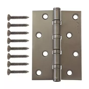 Петля врезная для деревянных дверей, универсальный, с 4 подшипниками, Avers, 100х70х2.5 мм, B4-GRF, 24498, графит