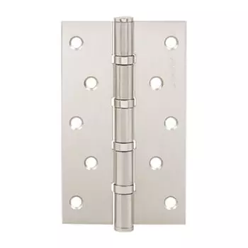 Петля врезная для деревянных дверей, Avers, 125х75х2.5 мм, B4-NIS, 31621, гальваника, универсальный, с 4 подшипниками, матовый никель