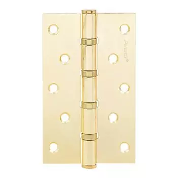 Петля врезная для деревянных дверей, Avers, 125х75х2.5 мм, B4-G, 31620, универсальный, с 4 подшипниками, золото