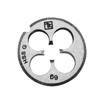 Плашка Thorvik, MD8125, М8, 1.25 мм, круглая ручная, сталь HSS, D-COMBO, Ф25х9 мм