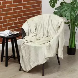 Плед 1.5-спальный, 130х160 см, микрофибра, 100% полиэстер, Silvano, серый, TB1316-61