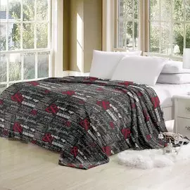 Плед 1.5-спальный, 150х200 см, 100% полиэстер, Silvano, Газета, SP-Buh1-5