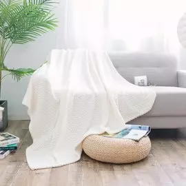 Плед 1.5-спальный, 150х200 см, велсофт жаккард, 100% полиэстер, Cleo, Роял плюш, персик, 150/014-RP/CL