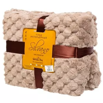 Плед 2-спальный, 180х200 см, велсофт жаккард, 100% полиэстер, Silvano, Homey, розовый, 14-1305