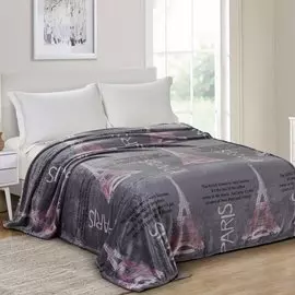 Плед евростандарт, 200х220 см, велсофт, 100% полиэстер, Silvano, Париж, ST-315