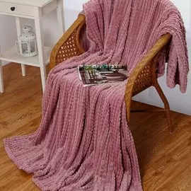 Плед евростандарт, 200х220 см, велсофт, 100% полиэстер, Cleo, Carre, темно-розовый, 200/012-CR