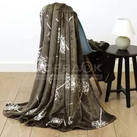 Плед 2-спальный, 180х200 см, 100% полиэстер, Silvano, хаки, SP-200