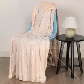 Плед Silvano евро (200х220 см) полиэстер, Двусторонний Бежевый SPE62208-3 I.K