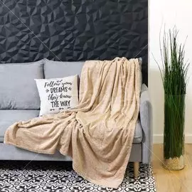 Плед Silvano полутораспальный (150х200 см) полиэстер, Космея бежевый SPE61185-3 I.K