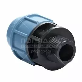 ПНД муфта d40х1" 1/4, наружная резьба, Unidelta