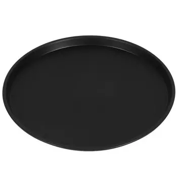 Поднос пластик, 35 см, круглый, черный, Y6-10735
