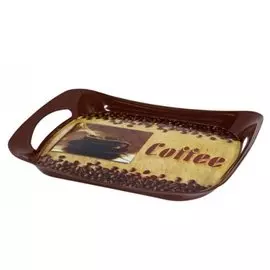 Поднос пластик, 40.5х26.5 см, прямоугольный, с ручками, малый, 139