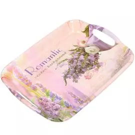 Поднос пластик, 38х29х4.5 см, Романтика, Y4-3300