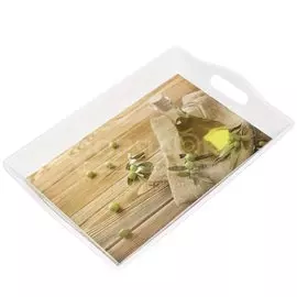 Поднос пластик, 42х28х5.5 см, Оливки, Y4-3298