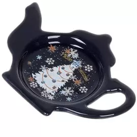 Подставка для чайных пакетиков, доломит, фигурная, Daniks, Зимняя сказка