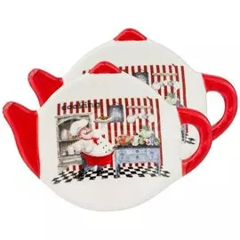 Подставка для чайных пакетиков, керамика, 11.9х8.8х1.7 см, Lefard, Belissimo, 230-366