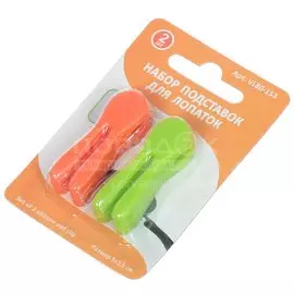 Подставка для ложки, пластик, 2 шт, 5х1.5 см, Мультидом, VL80-153