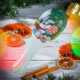 Подставка для ложки, стекло, 8х23.5 см, Daniks, Кролик с леденцом