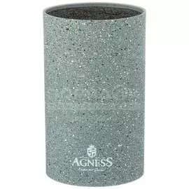 Подставка для ножей, пластик, цилиндрическая, 11х18 см, Agness, 911-682
