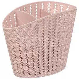 Подставка для столовых приборов пластиковая Вязание Idea М1166 чайная роза, 16x11x20 см