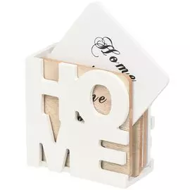 Подставка под горячее, дерево, 6 шт, 10х10 см, Дом милый дом, Y6-2219