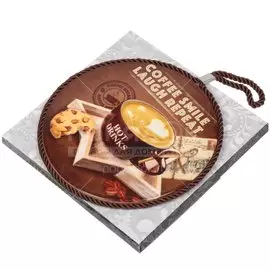 Подставка под горячее, керамика, круглая, 16 см, Кофе, 322534