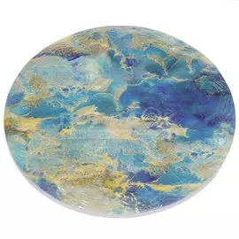 Подставка под горячее Мрамор голубой Y4-3261 I.K, 10.8х10.8 см