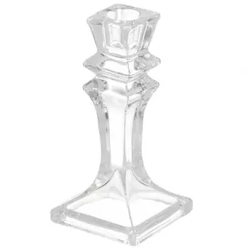 Подсвечник декоративный стекло, 1 свеча, 7х16 см, Y6-10437