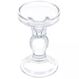Подсвечник декоративный стекло, 1 свеча, 8.5х14 см, Y4-4895