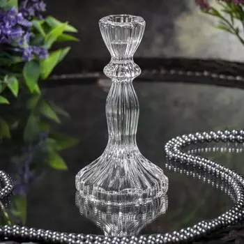 Подсвечник декоративный стекло, 1 свеча, 8х16 см, Y6-10435