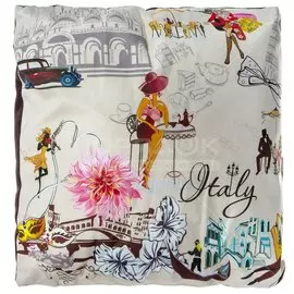 Подушка декоративная, 40х40 см, Уикенд в Европе, 100% полиэстер, 322676