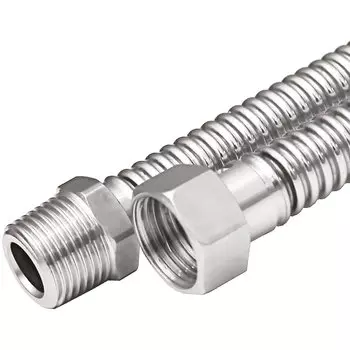 Подводка для газа 1/2"х1 м, г-ш, сильфон, AquaLink