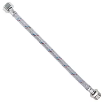 Подводка для воды 1/2"х0.3 м, г-ш, латунь, полимер, AquaLine