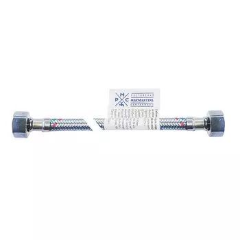 Подводка для воды 1/2"х0.5 м, г-г, сталь, полимер, РМС