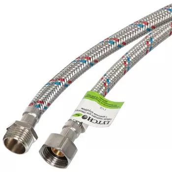 Подводка для воды 1/2"х0.6 м, г-ш, сталь, Еco, Lytcho