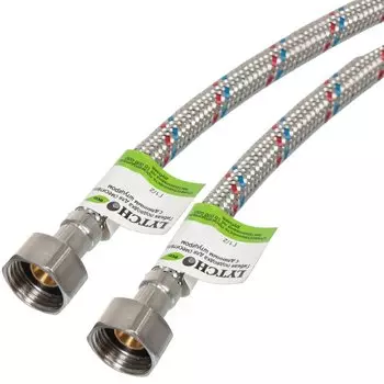 Подводка для воды 1/2"х1.5 м, г-г, сталь, Еco, Lytcho