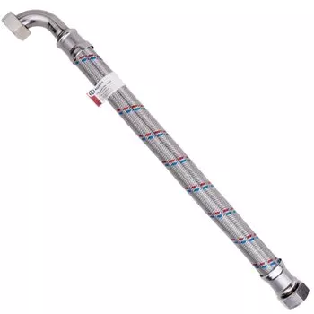 Подводка для воды 1"х0.8 м, г-г, угловая, латунь, Гигант, AquaLine