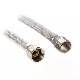 Подводка для воды 1/2"х0.6 м, г-ш, сталь, полимер, Frap