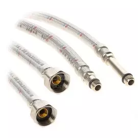 Подводка для воды М10-1/2"х0.8 м, пара, сталь, полимер, Frap