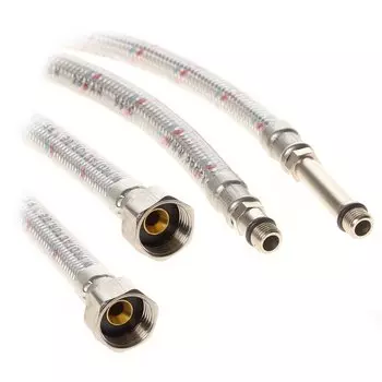 Подводка для воды М10-1/2"х1 м, пара, сталь, полимер, Frap