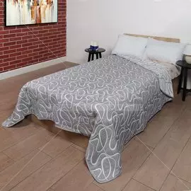 Покрывало (180х200 см) полиэстер, Silvanо Калейдоскоп серый