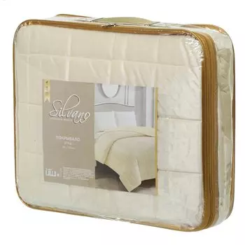 Покрывало евро, 200х220 см, 100% полиэстер, Silvano, Style, ванильное