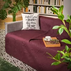 Покрывало евростандарт, 240х220 см, 100% полиэстер, стеганое, Silvano, Ульстрасоник Мозаика, черничное, AI-0404004